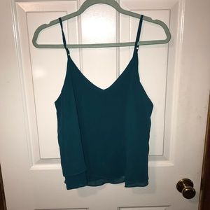 Blue Flowy Tank Top